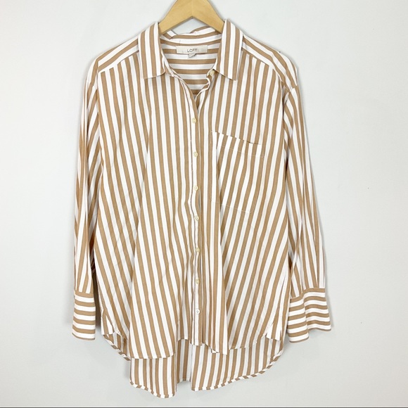 LOFT Tops - LOFT Striped Button Down Shirt